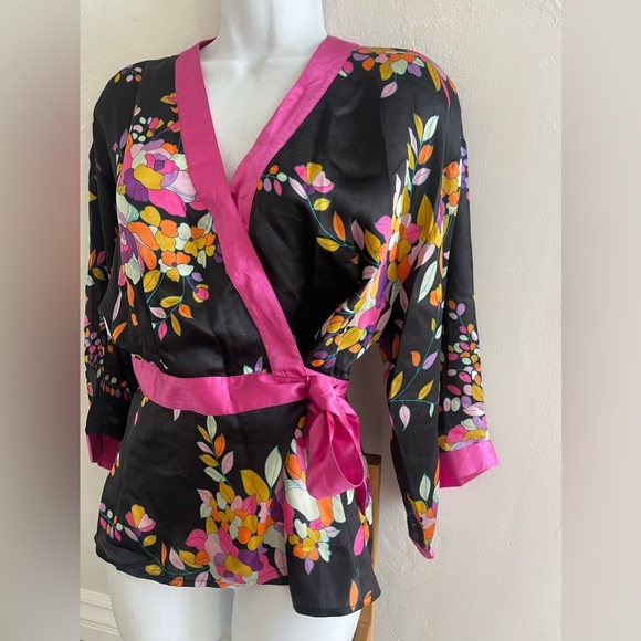 Boston Proper 100% silk kimono top - Picture 3 of 6